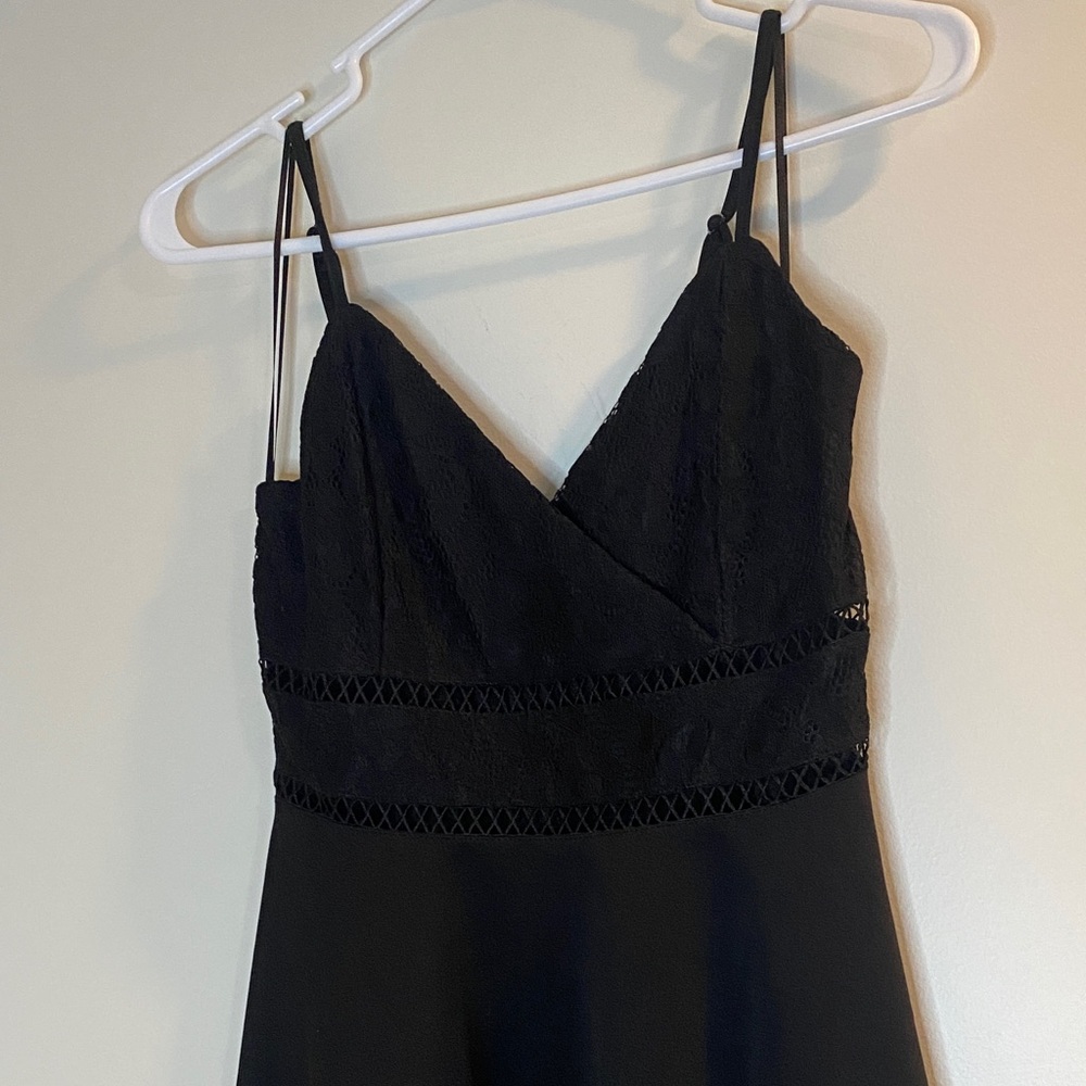 Trixxi Black Lace Mini Skater Dress Small